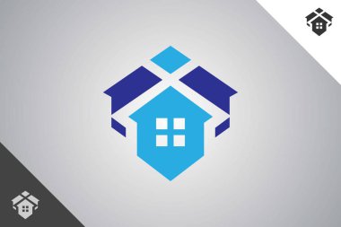 Gayrimenkul modern logoti. Mimari ve inşaat marka kimlik tasarım şablonu.