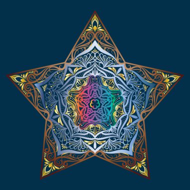 Renkli mandala element vektörü. Çiçek süsü geçmişi. Dekorasyon için dinamik çizgi, İslami, Arapça. Eps 10 veteriner