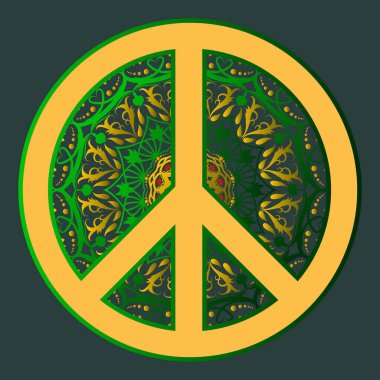 Mandala vektör illüstrasyon elementinde din işareti. Çiçek özgeçmişi. Dekorasyon için dinamik çizgi, İslami, Arapça. Eps 10 veteriner