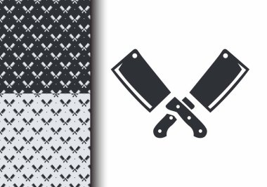 A seamless pattern of big knife background. Industrial things. Unlimited pattern for flyer, backdrop, magazine, poster. Vector graphic. clipart