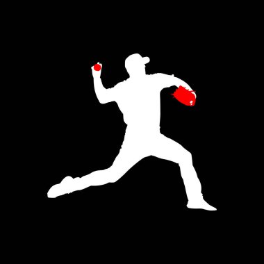 Sallanmaya hazır bir beyzbol vurucusunun dinamik silueti spor logoları, takım markalaşması ve atletizm ürünleri için mükemmel..