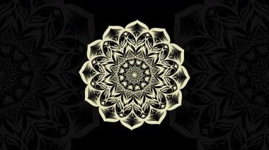 Mandala dönüş şablonunun bir hareketli grafiği. Kraliyet ve eski tarz. Arkaplan, arkaplan, canlandırma, kapak.