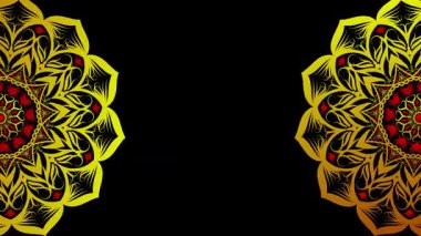 Mandala dönüş şablonunun bir hareketli grafiği. Kraliyet ve eski tarz. Arkaplan, arkaplan, canlandırma, kapak.