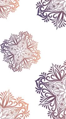 Mandala dönüş şablonunun bir hareketli grafiği. Kraliyet ve eski tarz. Arkaplan, arkaplan, canlandırma, kapak.