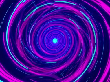 Parlayan ışıklar ve siber punk titreşimli fütüristik neon tünel döngüsü animasyonu. VJ döngüleri, hareket grafikleri, müzik görselleri ve dijital arkaplanlar için mükemmel.