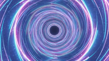 Parlak ışıklandırmalı gelecekçi neon tünel animasyonu, siber punk arka planlar, VJ döngüleri, parti görselleri, müzik videoları ve dijital sanat projeleri için mükemmel.