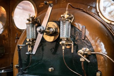 York, Kuzey Yorkshire, İngiltere - 20 Şubat 'ta. 20 Şubat 2020 'de York, Kuzey Yorkshire' da Gladstone lokomotifinin taksisi