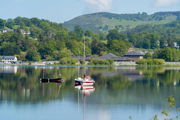 Bala Gwynedd Pays Galles Mai Vue Des Bateaux Sur Lac — Photo