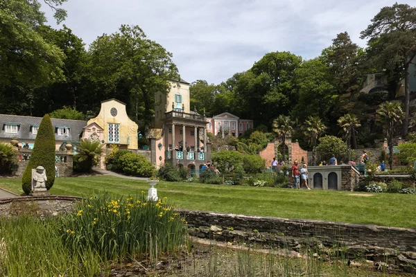 Portmeiron Minffordd Penryndeudraes Gwynedd Wales May View Architecture Portmeirion Wales — ストック写真