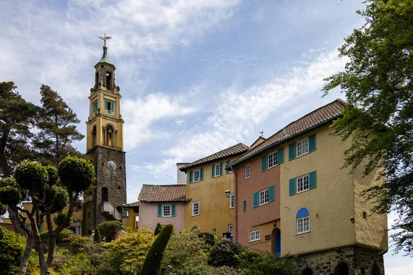 Portmeirion Minffordd Penrhyndeudraeth Gwynedd Wales May View Architecture Portmeirion Wales — Stock Photo, Image