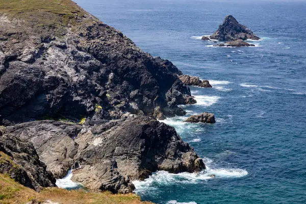 Vilda Klippiga Kusten Vid Trevose Head Cornwall — Stockfoto