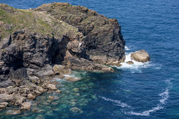 Wilde Rotskust Bij Trevose Head Cornwall — Stockfoto