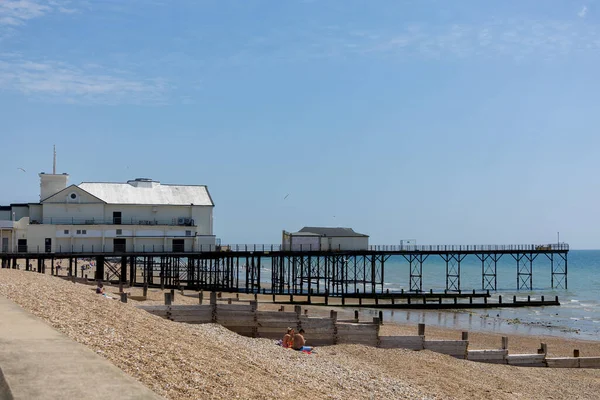Bognor Regis West Sussex Storbritannien Juni Utsikt Längs Strandpromenaden Bognor — Stockfoto