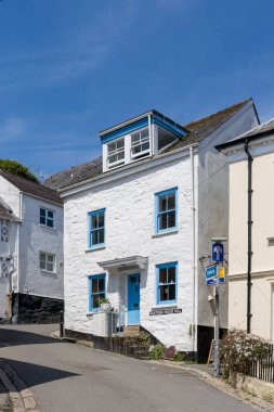 FowEY, CORNwall, UK, 7 Mayıs. 7 Mayıs 2024 'te Fowey, Cornwall' da sokak sahnesi