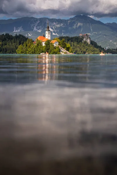 Leghíresebb Szlovén Bled Templom Maria — Stock Fotó