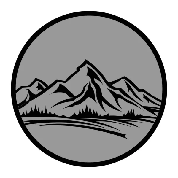 Szablon Logo Górskich Wektorów Głównym Symbolem Logo Dwie Góry Eps — Wektor stockowy