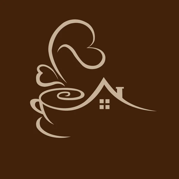 Coffee House Cup Logo Modern Logo Icon Symbol Template Vector — Stock Vector