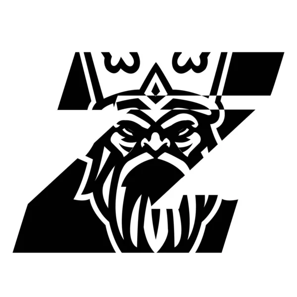 Zeus Deus Mascote Relâmpago Jogo Logotipo Design Vector Template Eps —  Vetores de Stock