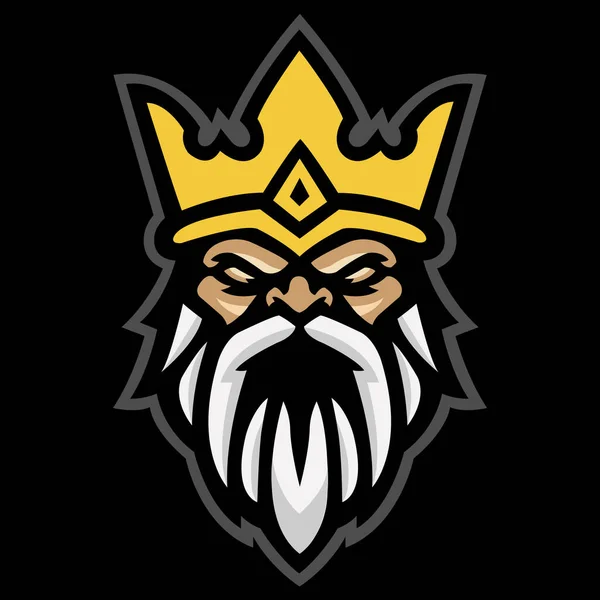 Зевс Бог Блискавка Талісман Ігровий Логотип Дизайн Векторний Шаблон Eps — стоковий вектор