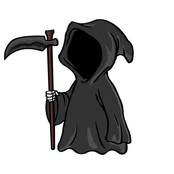 Ilustración Grim Reaper Vector Dibujos Animados Para Etiqueta Engomada Mercancías — Archivo Imágenes Vectoriales