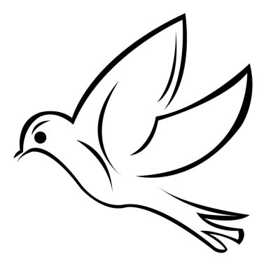 Çizgi sanatı tarzında kuş logosu şablonu. Yaratıcı soyut kuş logosu koleksiyonu. EPS 10