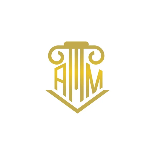 Abstract Letters Logo Monogramı Vektör Şletmeleri Avukat Logosu Elementi Eps — Stok Vektör