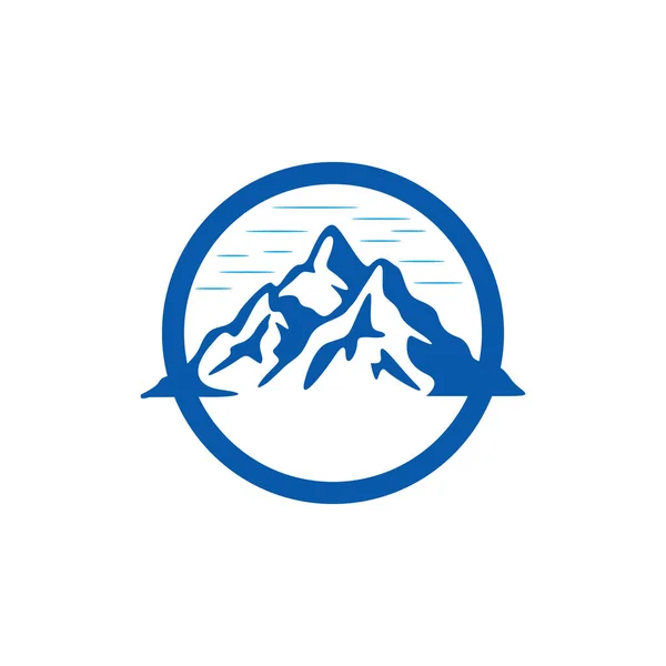 Mountain Logo Emblem Adventure Retro Vector Illustration Eps — Stock Vector
