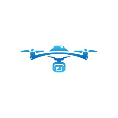 Eşsiz drone logosu Modern ve minimalist vektör ve soyut logo. EPS 10