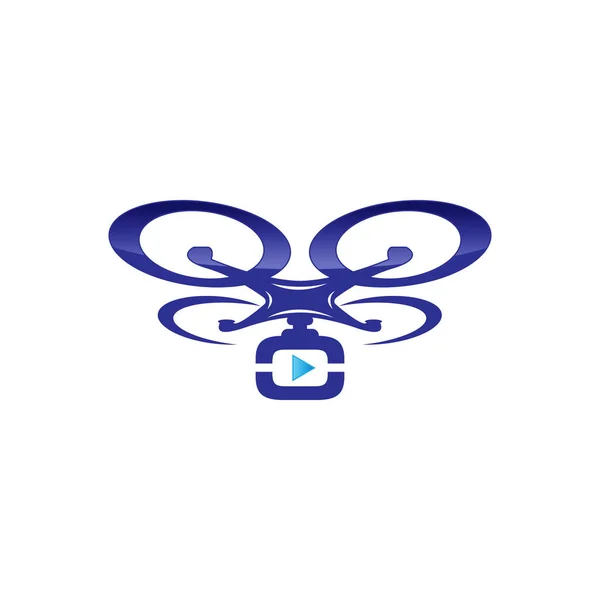 Unikalne Logo Drona Nowoczesny Minimalistyczny Wektor Oraz Abstrakcyjne Logo Eps — Wektor stockowy