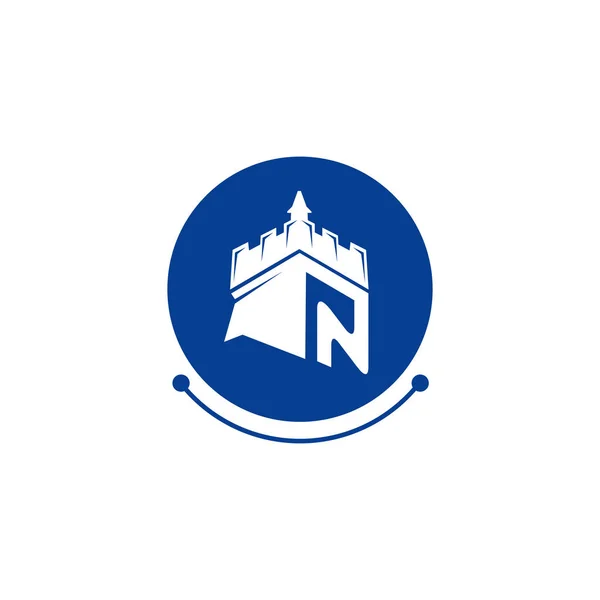 Замок Буквой Векторный Дизайн Логотипа Дизайн Логотипа Замка — стоковый вектор