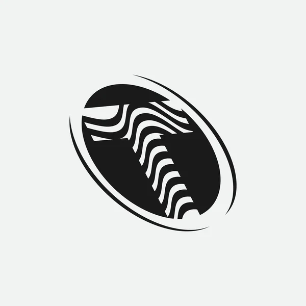 Líneas Onduladas Que Forman Letra Logotipo Diseño Eps — Archivo Imágenes Vectoriales