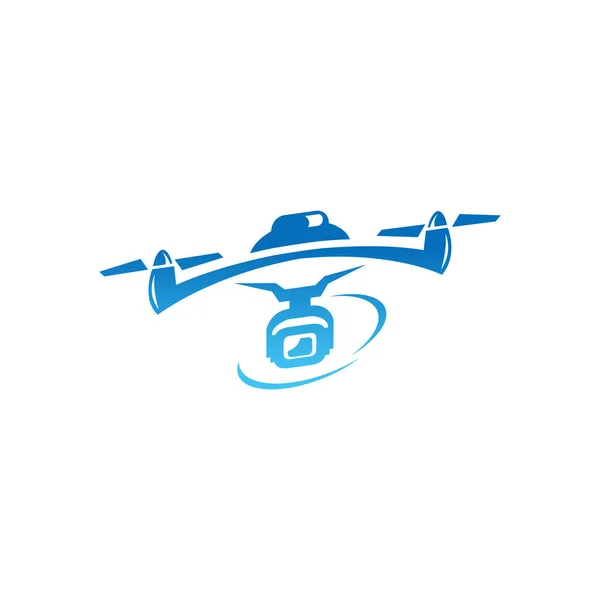 Современный Минималистский Векторный Абстрактный Логотип Дрона Стоковая Иллюстрация