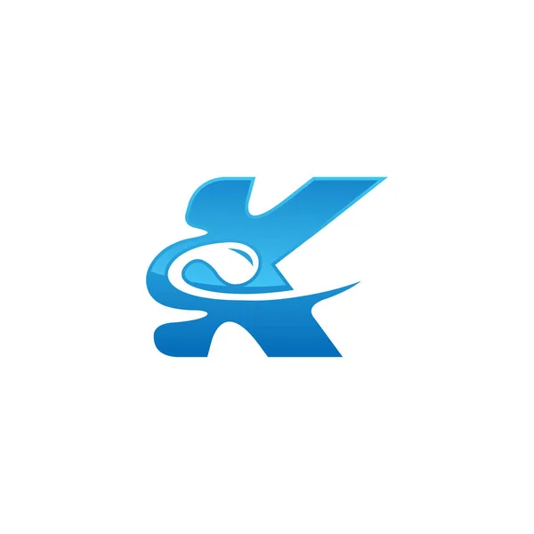 Zuiver Water Drop Letter Logo Milieuvriendelijk Realistisch Icon Eps — Stockvector