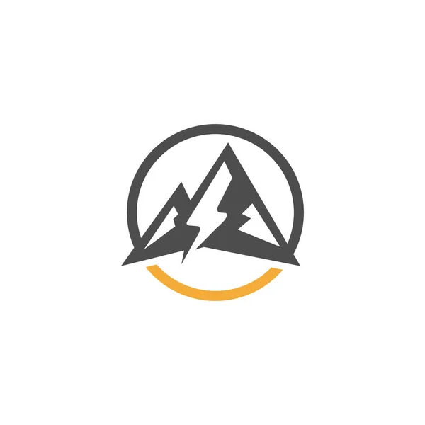 Kreatywna Ilustracja Prosta Góra Elektrycznym Logo Design Vector Eps — Wektor stockowy