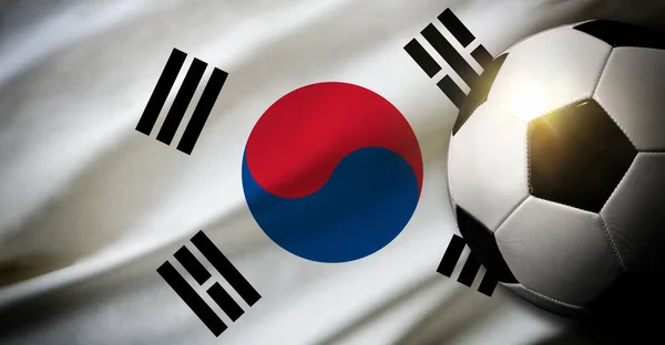 Composición Del Equipo Nacional Corea Del Sur Con Pelota Clásica —  Fotos de Stock
