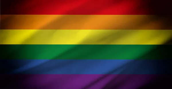 Bandera Arco Iris Lgbt Con Bordes Oscuros Asociados Con Colectivo — Foto de Stock