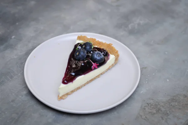 Blueberry Cheese Cake Blueberry Cheese Pie Blueberry Cheese Tart Blueberry — Stock Photo, Image