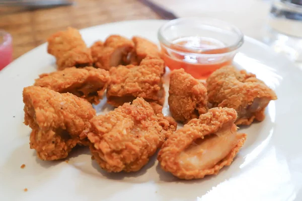 stock image deep fried chicken , fried chicken with dip