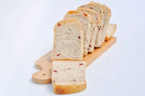 Хлеб Цельный Хлеб Пшеницы Буханка Хлеба Клюквенный Хлеб Лотке — стоковое фото
