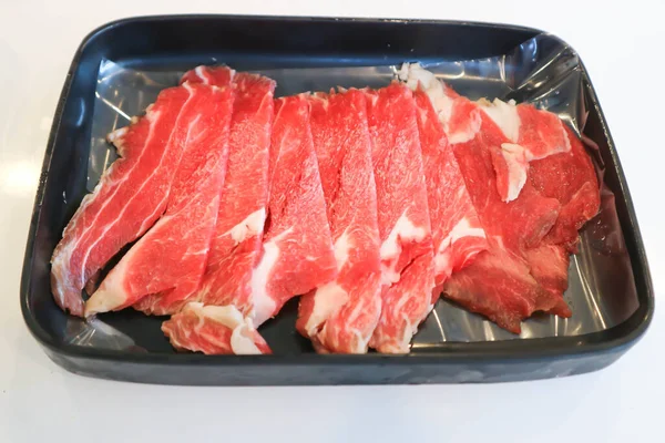 raw beef or sliced beef and pork or meat for cook
