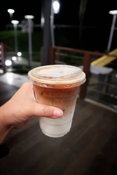 iced coffee , iced latte coffee or iced mocha coffee for serve