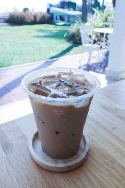 coffee , iced coffee or iced latte or mocha coffee for serve