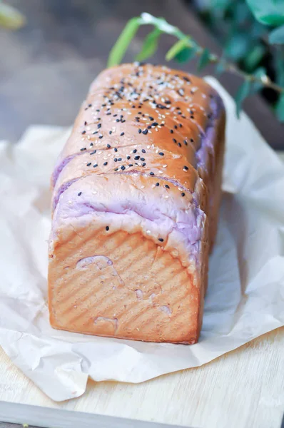 Loaf Bread Sweet Potato Bread Sesame Topping — Stockfoto