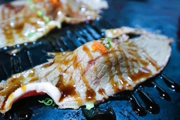 Rulouri Carne Vită Rulouri Sau Rulouri Japoneze Sau Maki Carne — Fotografie, imagine de stoc