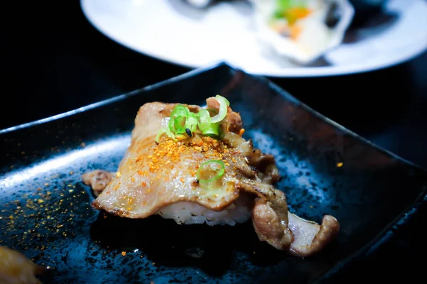 Rulouri Carne Vită Rulouri Sau Rulouri Japoneze Sau Maki Carne — Fotografie, imagine de stoc