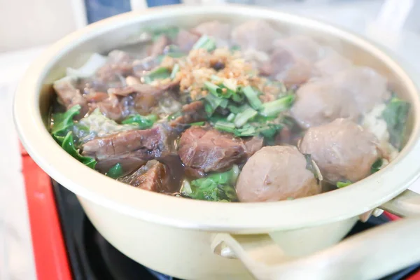 Meat Soup Beef Soup Noodle Soup — Stock Photo, Image