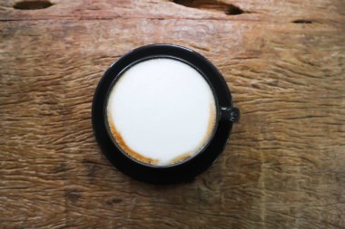 sıcak kahve, cappuccino kahve ya da latte kahve ya da servis için sade beyaz