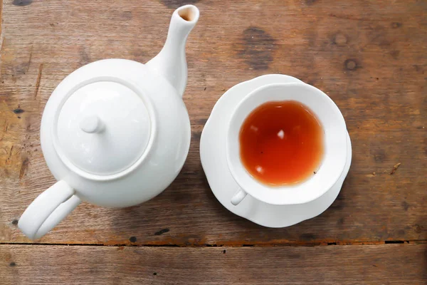 hot tea, English tea or tea cup and tea pot