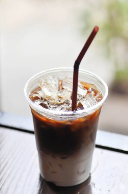 Buzlu kahve, buzlu latte kahve ya da servis için buzlu kapuçino kahve.