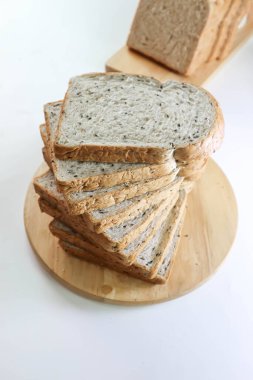 whole wheat sesame bread or whole wheat bread with black sesame ,whole wheat bread or sliced bread clipart